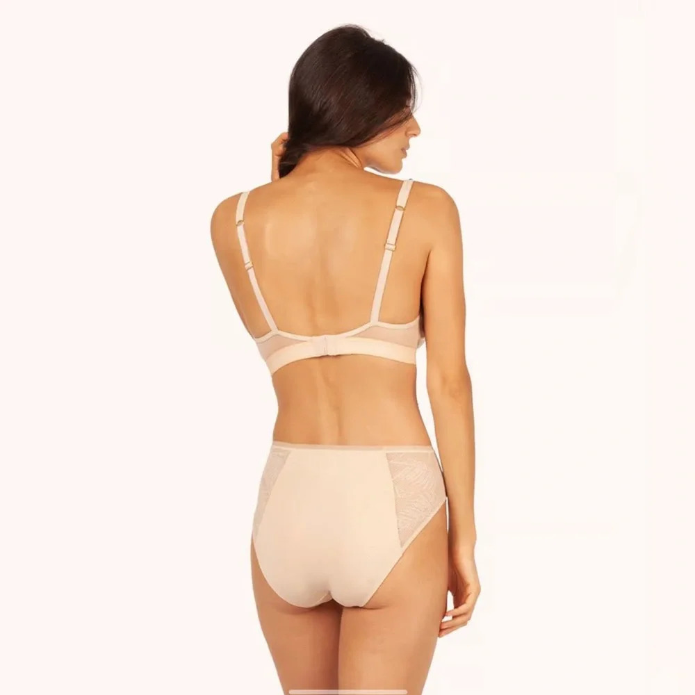 NWT Lively The Smooth Lace Bralette: Toasted Almond Size Small - Picture 5 of 9